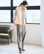 PRLAD31390 CHRISTIAN AUJARD(クリスチャン・オジャール) グレンチェックストレートパンツ ブラウン