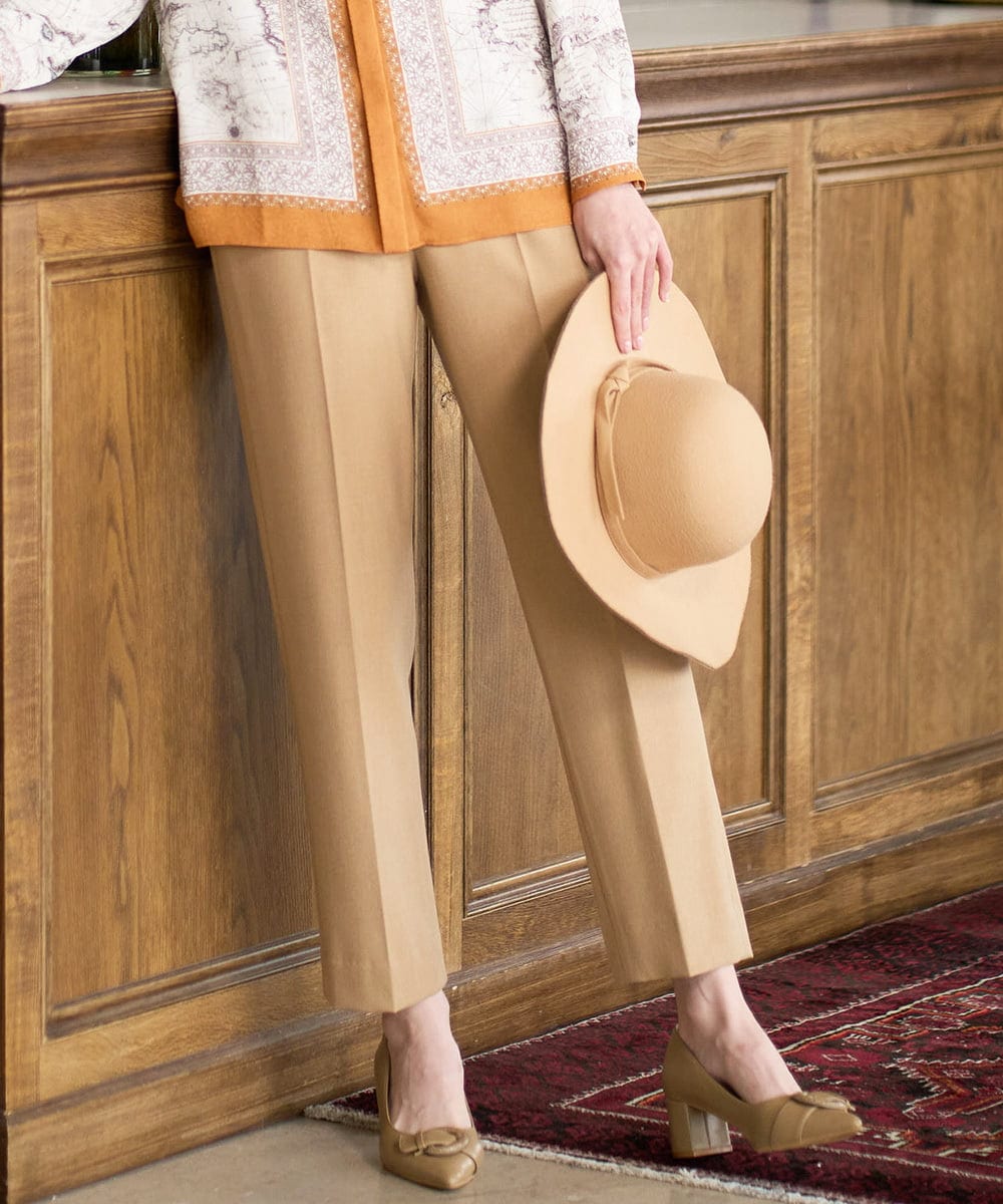 PRLAD38270 CHRISTIAN AUJARD(クリスチャン・オジャール) 裏起毛ステックパンツ ライトブラウン