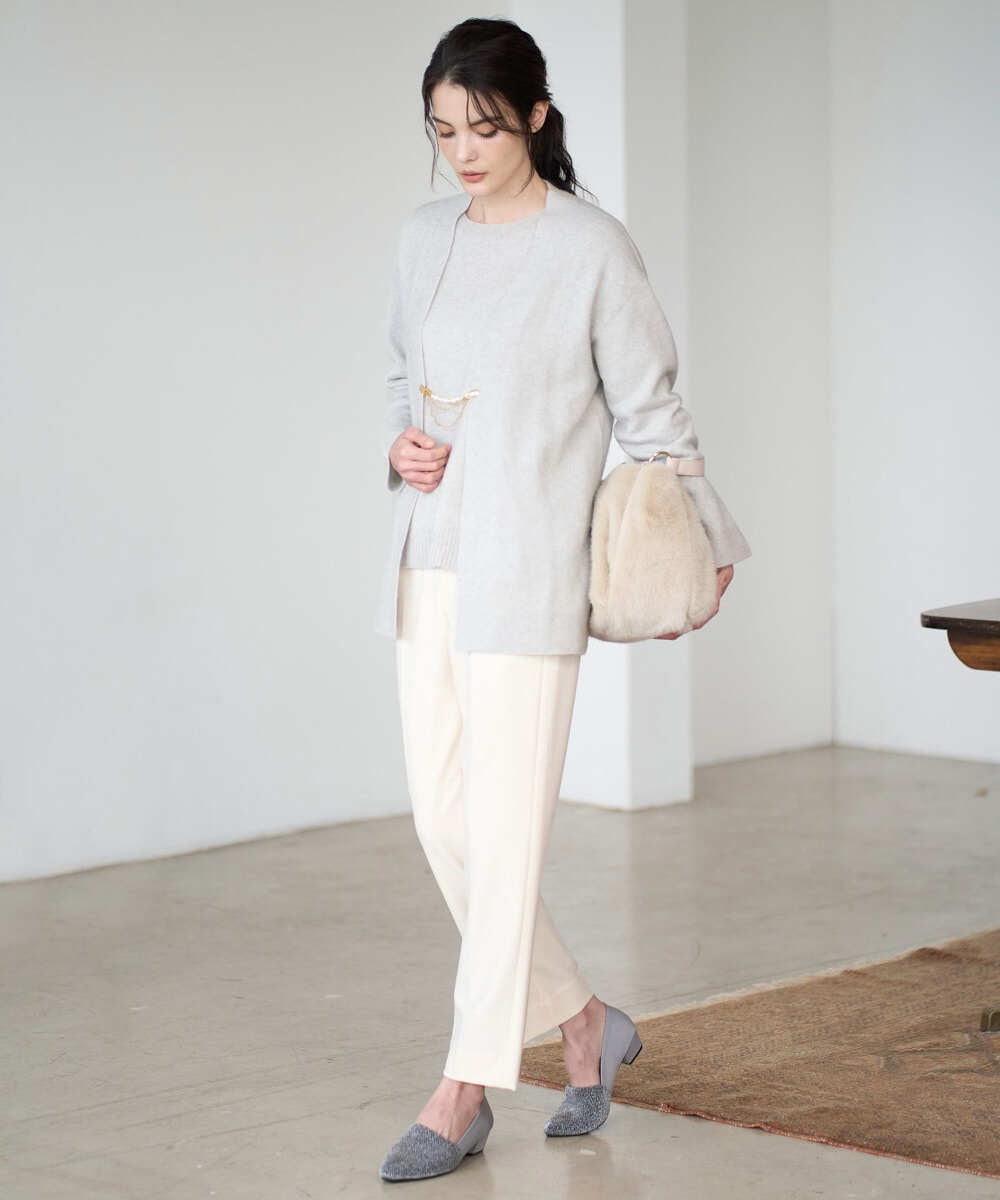 PRLAD38270 CHRISTIAN AUJARD(クリスチャン・オジャール) 裏起毛ステックパンツ ホワイト