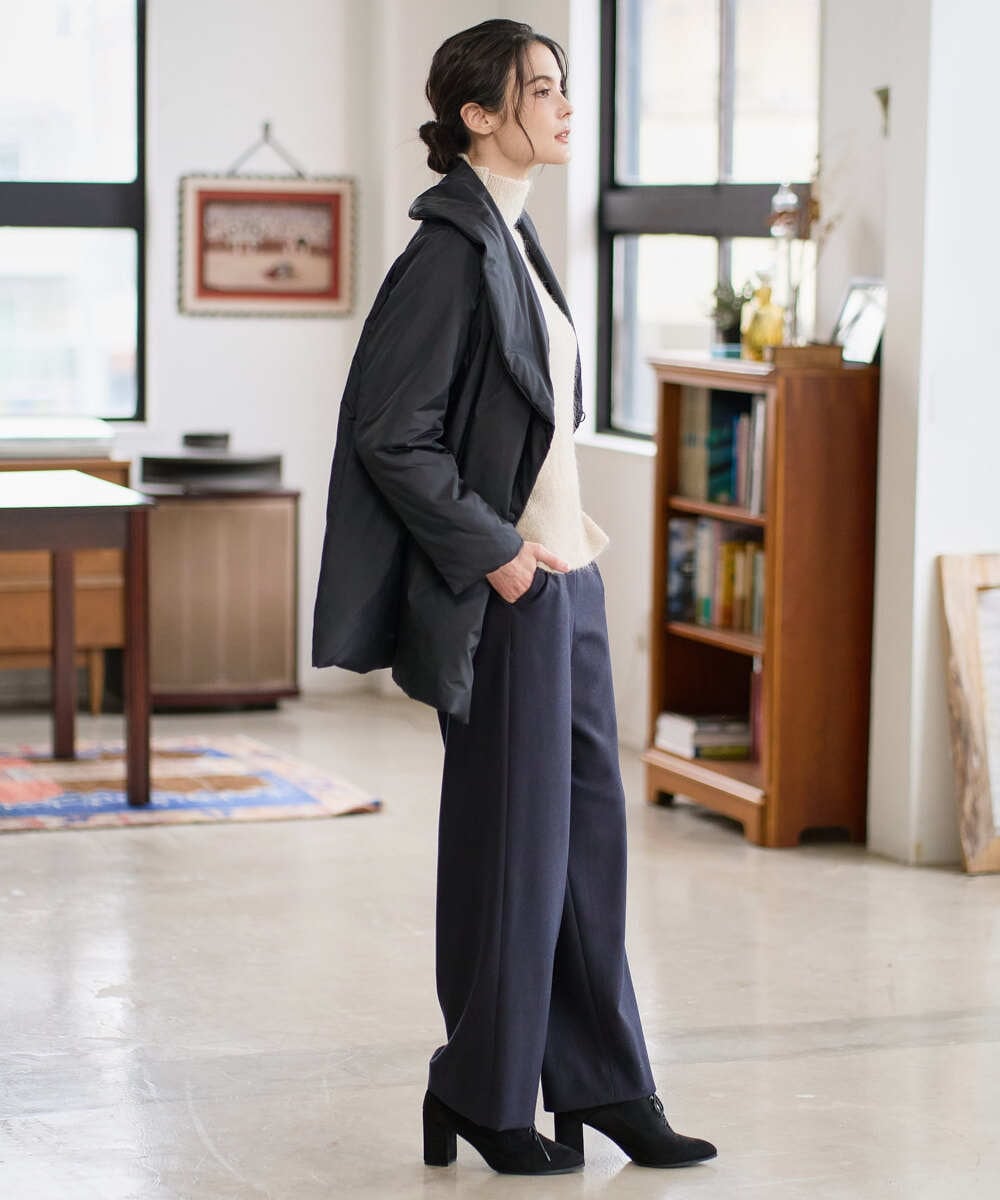 PRLAD47290 CHRISTIAN AUJARD(クリスチャン・オジャール) ウエストゴムセミワイドパンツ ネイビー