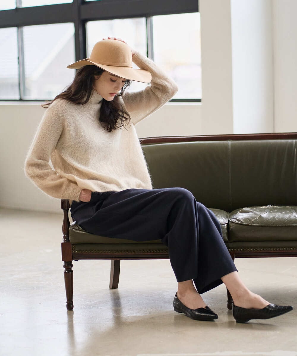 PRLAD47290 CHRISTIAN AUJARD(クリスチャン・オジャール) ウエストゴムセミワイドパンツ ネイビー