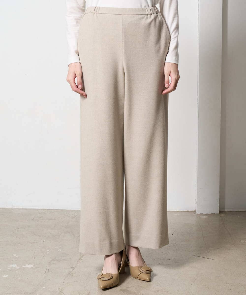 PRLAD47290 CHRISTIAN AUJARD(クリスチャン・オジャール) ウエストゴムセミワイドパンツ ベージュ