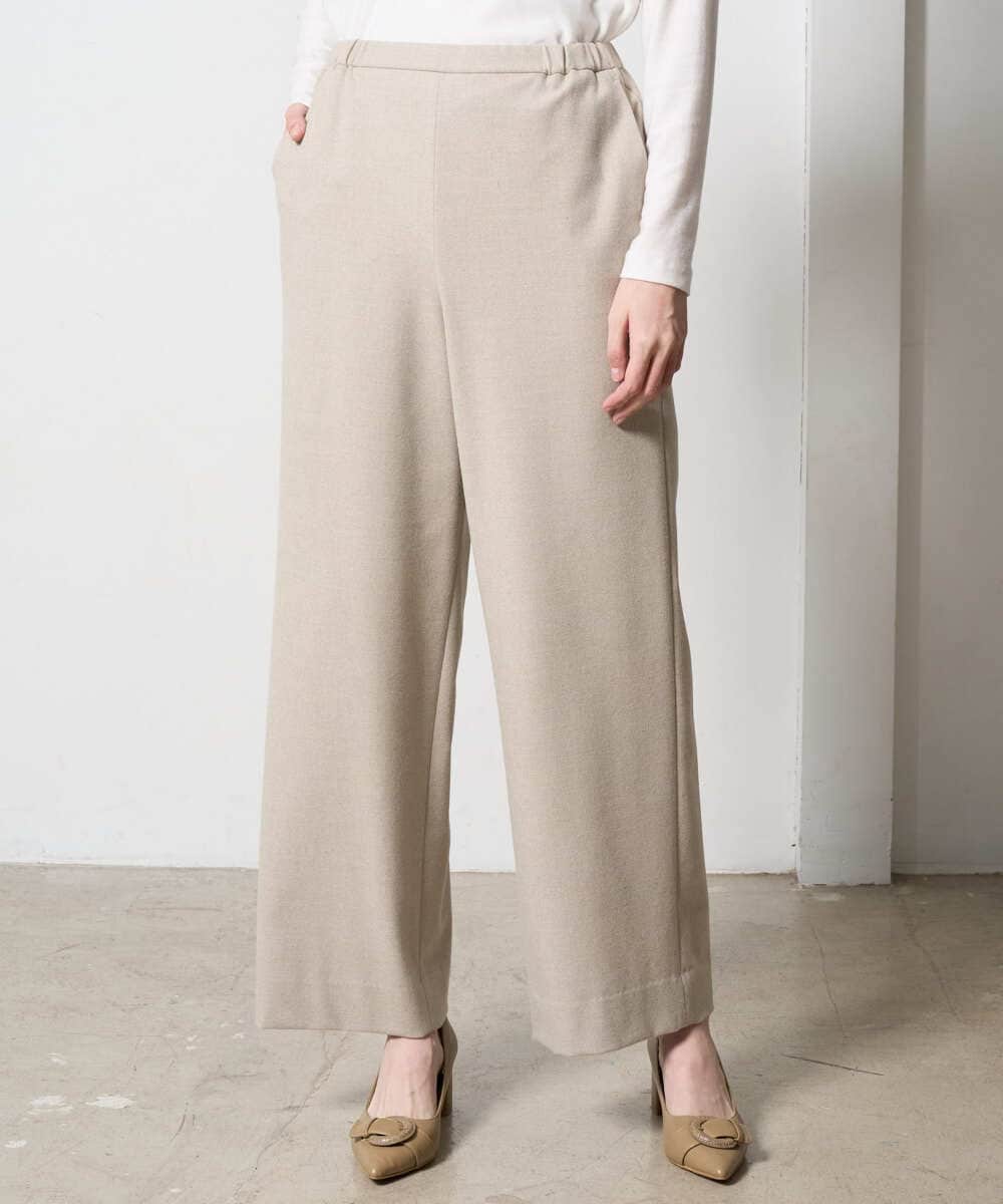 PRLAD47290 CHRISTIAN AUJARD(クリスチャン・オジャール) ウエストゴムセミワイドパンツ ベージュ