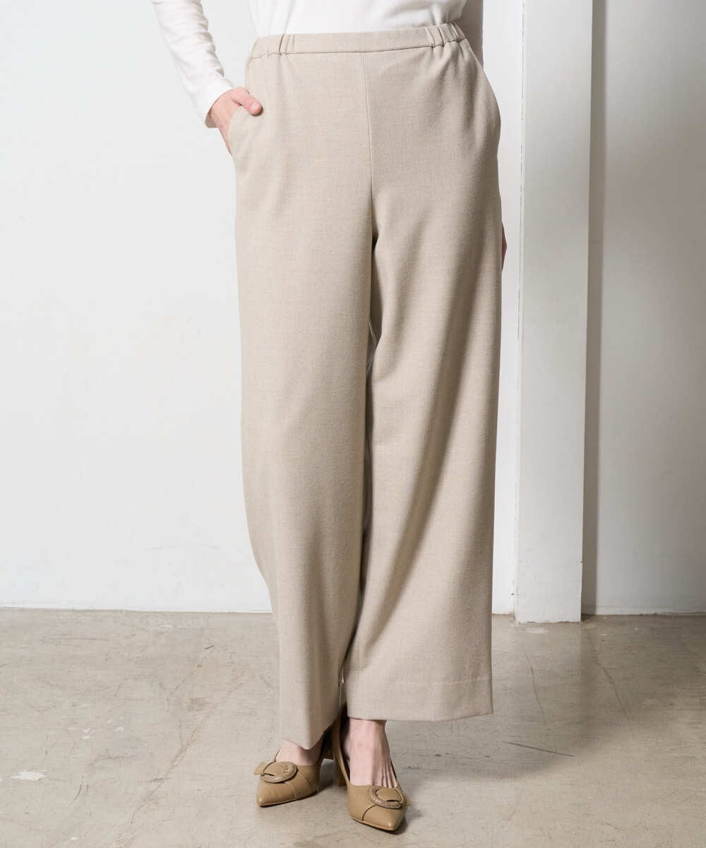 PRLAD47290 CHRISTIAN AUJARD(クリスチャン・オジャール) ウエストゴムセミワイドパンツ ベージュ