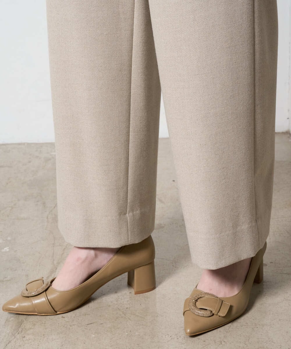 PRLAD47290 CHRISTIAN AUJARD(クリスチャン・オジャール) ウエストゴムセミワイドパンツ ベージュ