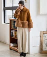 PRLAD47290 CHRISTIAN AUJARD(クリスチャン・オジャール) ウエストゴムセミワイドパンツ ベージュ