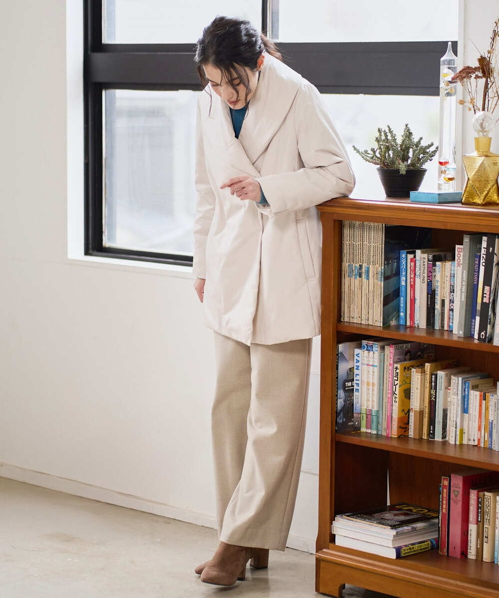 PRLAD47290 CHRISTIAN AUJARD(クリスチャン・オジャール) ウエストゴムセミワイドパンツ ベージュ