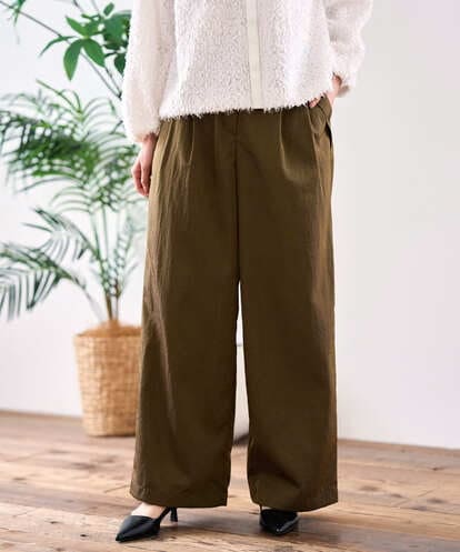 PRLAH01360 CHRISTIAN AUJARD [セットアップ対応]シャイニーツイルタックワイドパンツ
