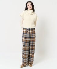 PRLAW45490 CHRISTIAN AUJARD(クリスチャン・オジャール) オリジナルチェックパンツ ブラウン系