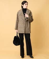 PRLCD11330 CHRISTIAN AUJARD(クリスチャン・オジャール) ラメストライプセミワイドパンツ ブラック