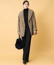 PRLCD11330 CHRISTIAN AUJARD(クリスチャン・オジャール) ラメストライプセミワイドパンツ ブラック