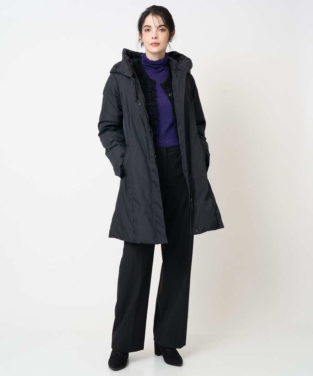 PRLCD11330 CHRISTIAN AUJARD(クリスチャン・オジャール) ラメストライプセミワイドパンツ ブラック