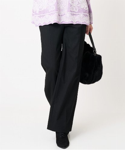 PRLCD11330 CHRISTIAN AUJARD ラメストライプセミワイドパンツ