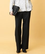 PRLCD11330 CHRISTIAN AUJARD(クリスチャン・オジャール) ラメストライプセミワイドパンツ ブラック