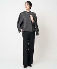 PRLCD11330 CHRISTIAN AUJARD(クリスチャン・オジャール) ラメストライプセミワイドパンツ ブラック