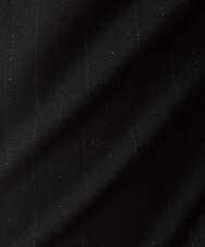 PRLCD11330 CHRISTIAN AUJARD(クリスチャン・オジャール) ラメストライプセミワイドパンツ ブラック