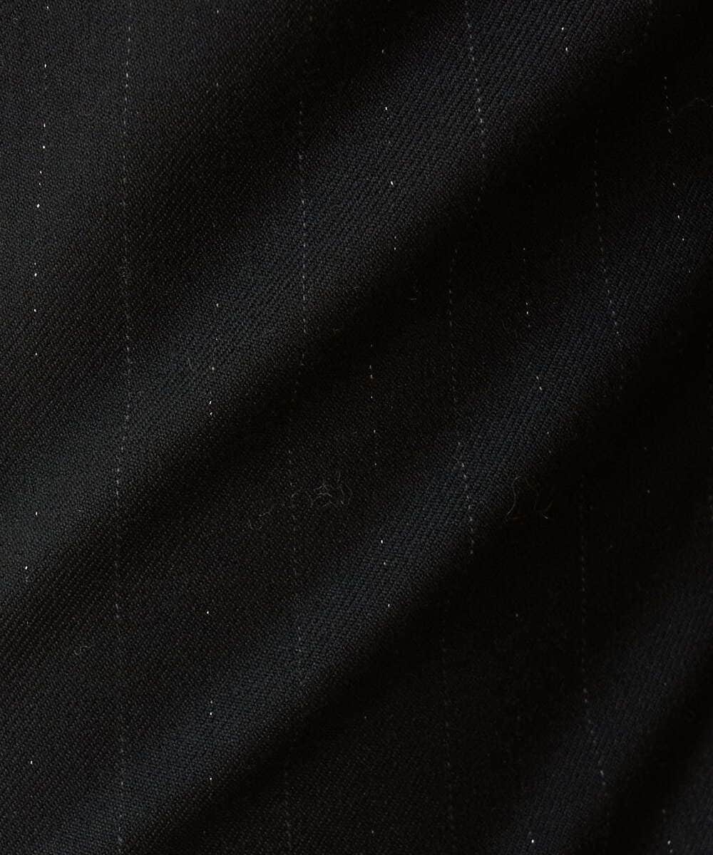 PRLCD11330 CHRISTIAN AUJARD(クリスチャン・オジャール) ラメストライプセミワイドパンツ ブラック