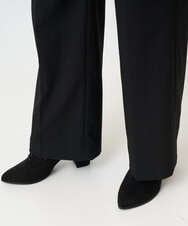 PRLCD11330 CHRISTIAN AUJARD(クリスチャン・オジャール) ラメストライプセミワイドパンツ ブラック