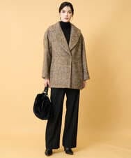 PRLCD11330 CHRISTIAN AUJARD(クリスチャン・オジャール) ラメストライプセミワイドパンツ ブラック