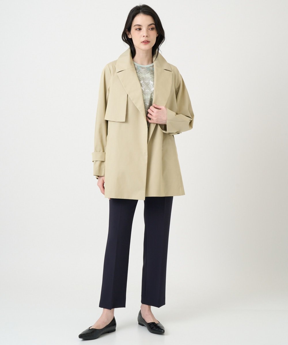 PRLEE06260 CHRISTIAN AUJARD(クリスチャン・オジャール) センタープレス美シルエットパンツ ネイビー