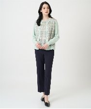 PRLEE06260 CHRISTIAN AUJARD(クリスチャン・オジャール) センタープレス美シルエットパンツ ネイビー