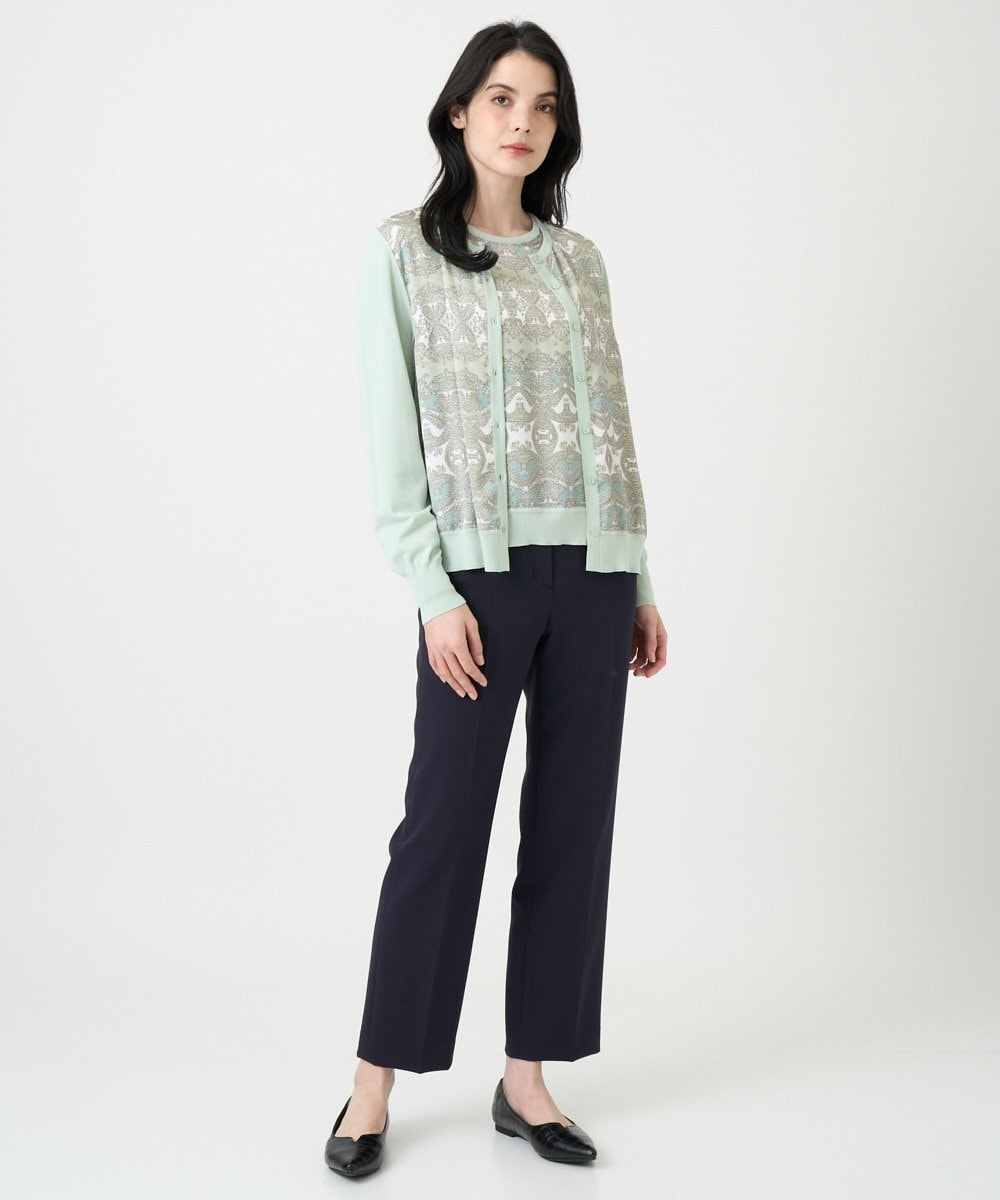 PRLEE06260 CHRISTIAN AUJARD(クリスチャン・オジャール) センタープレス美シルエットパンツ ネイビー