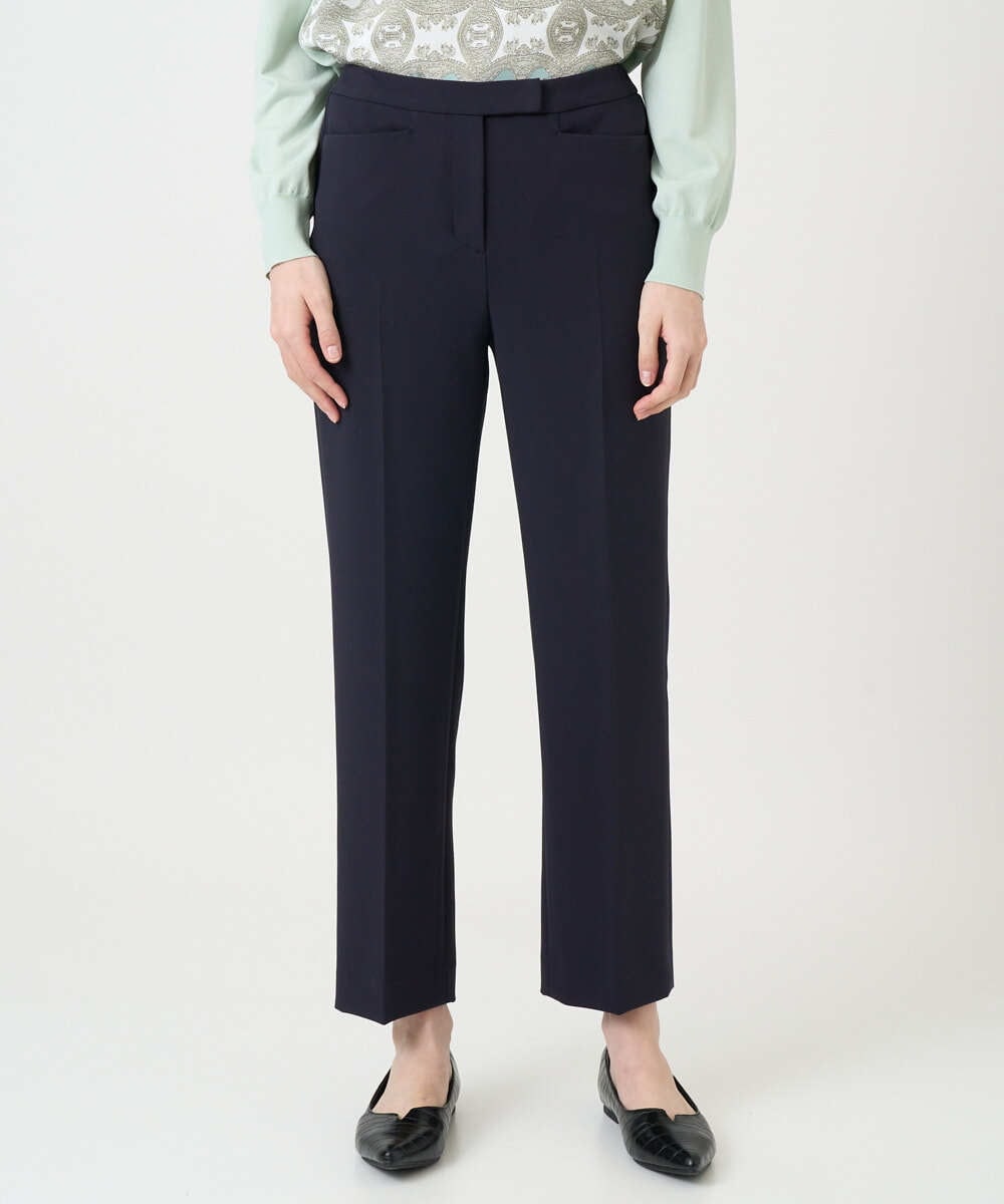 PRLEE06260 CHRISTIAN AUJARD(クリスチャン・オジャール) センタープレス美シルエットパンツ ネイビー