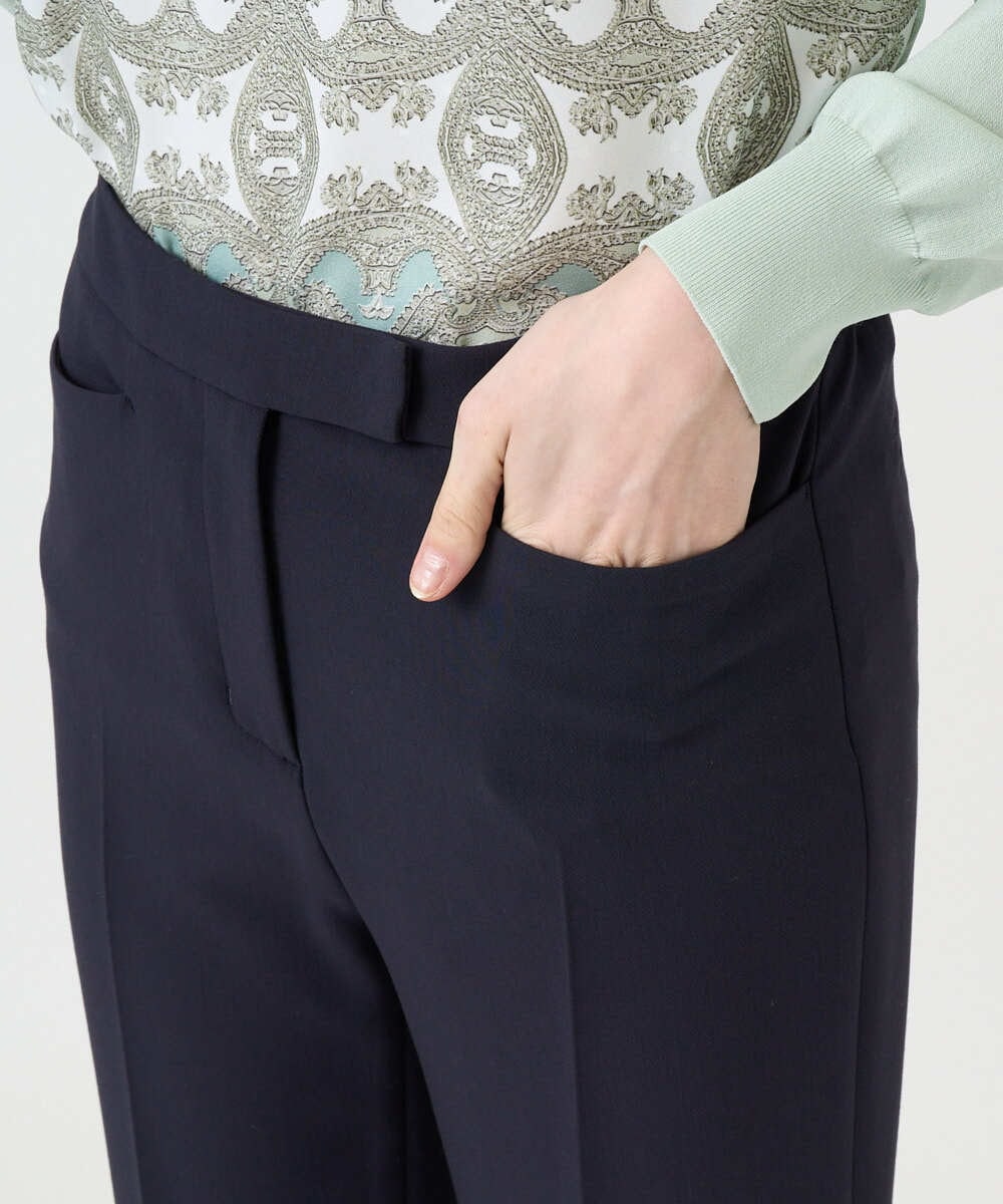 PRLEE06260 CHRISTIAN AUJARD(クリスチャン・オジャール) センタープレス美シルエットパンツ ネイビー