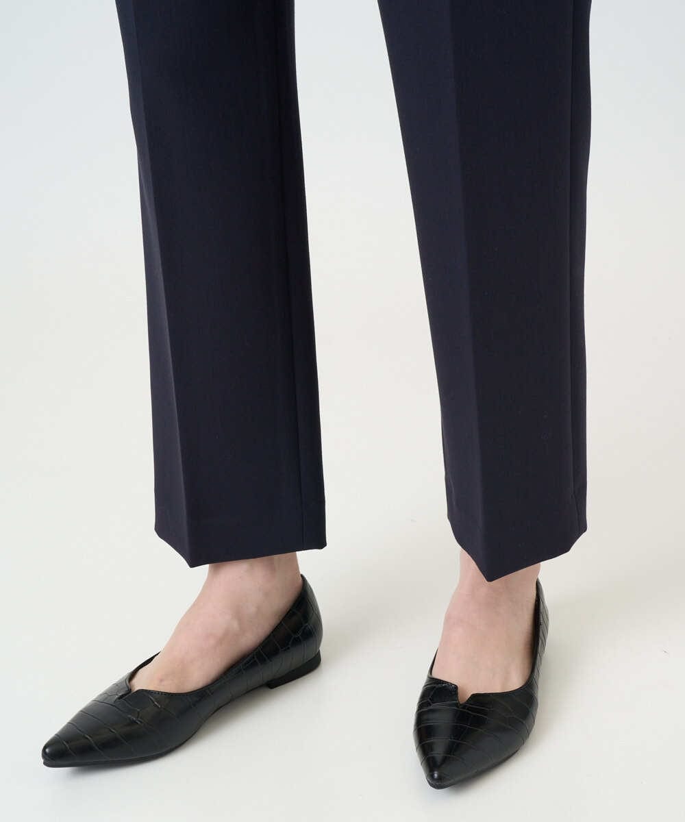 PRLEE06260 CHRISTIAN AUJARD(クリスチャン・オジャール) センタープレス美シルエットパンツ ネイビー