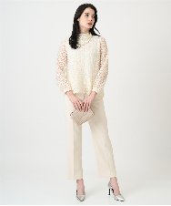 PRLEE06260 CHRISTIAN AUJARD(クリスチャン・オジャール) センタープレス美シルエットパンツ アイボリー