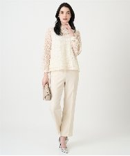 PRLEE06260 CHRISTIAN AUJARD(クリスチャン・オジャール) センタープレス美シルエットパンツ アイボリー