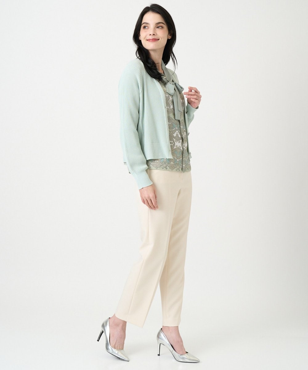 PRLEE06260 CHRISTIAN AUJARD(クリスチャン・オジャール) センタープレス美シルエットパンツ アイボリー