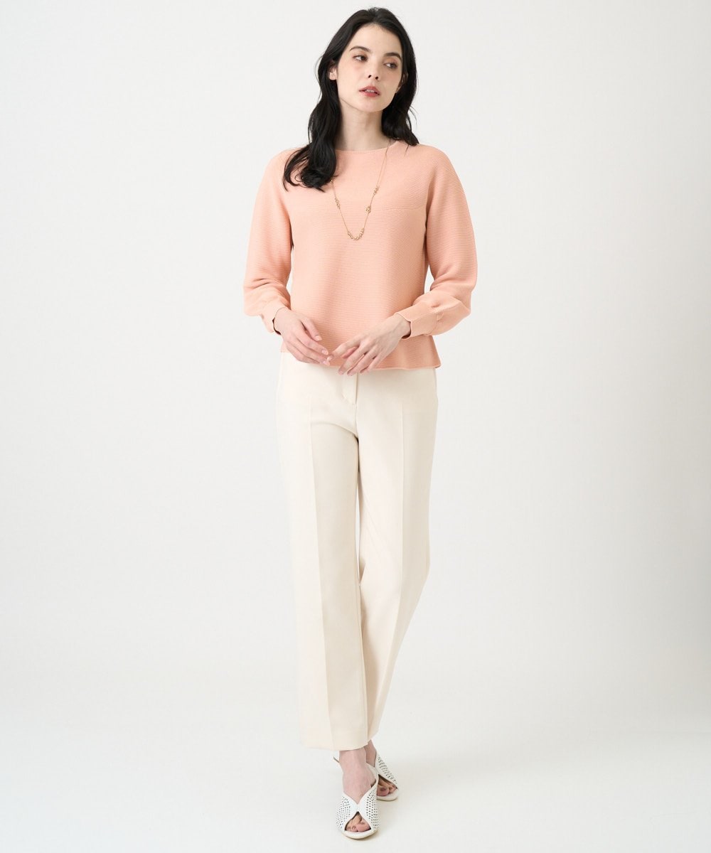 PRLEE06260 CHRISTIAN AUJARD(クリスチャン・オジャール) センタープレス美シルエットパンツ アイボリー