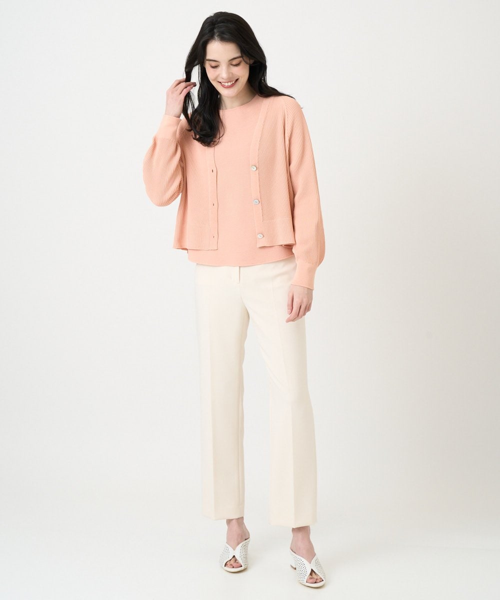 PRLEE06260 CHRISTIAN AUJARD(クリスチャン・オジャール) センタープレス美シルエットパンツ アイボリー