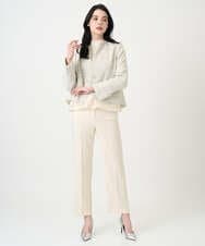 PRLEE06260 CHRISTIAN AUJARD(クリスチャン・オジャール) センタープレス美シルエットパンツ アイボリー