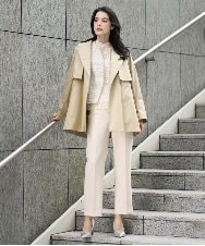 PRLEE06260 CHRISTIAN AUJARD(クリスチャン・オジャール) センタープレス美シルエットパンツ アイボリー