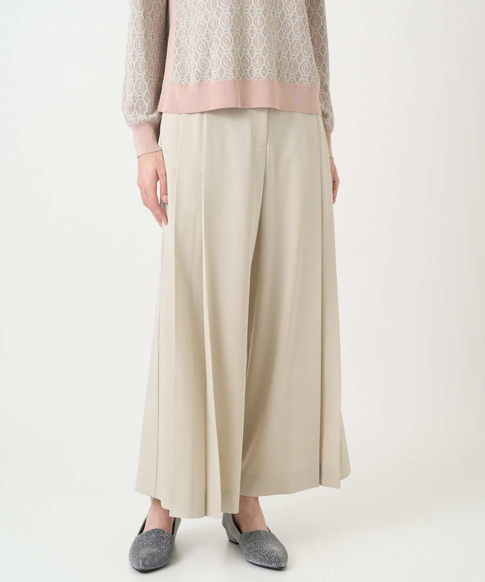 PRLEE15390 CHRISTIAN AUJARD(クリスチャン・オジャール) 2WAYストレッチワイドパンツ ベージュ