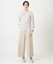 PRLEE15390 CHRISTIAN AUJARD(クリスチャン・オジャール) 2WAYストレッチワイドパンツ ベージュ