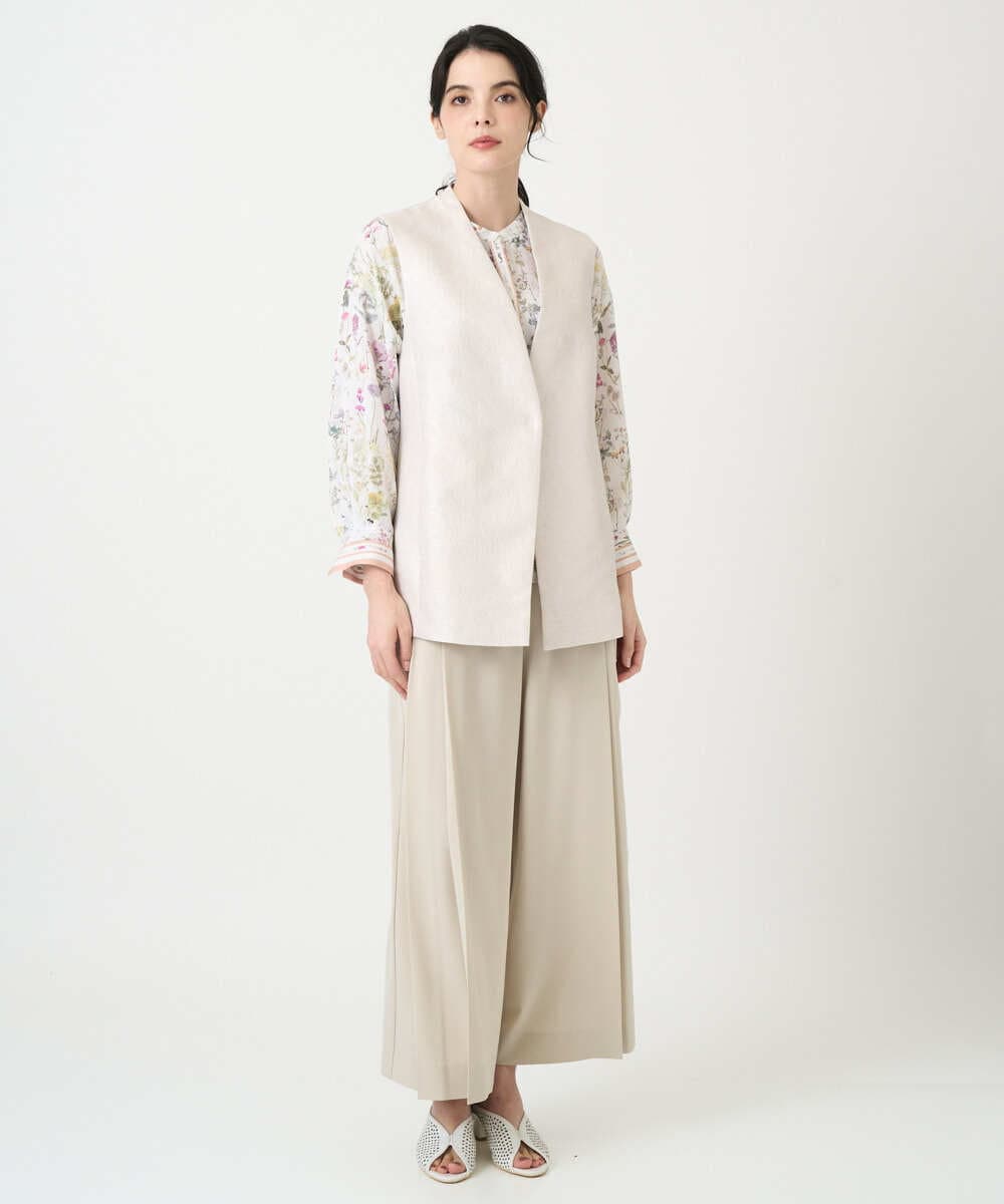 PRLEE15390 CHRISTIAN AUJARD(クリスチャン・オジャール) 2WAYストレッチワイドパンツ ベージュ