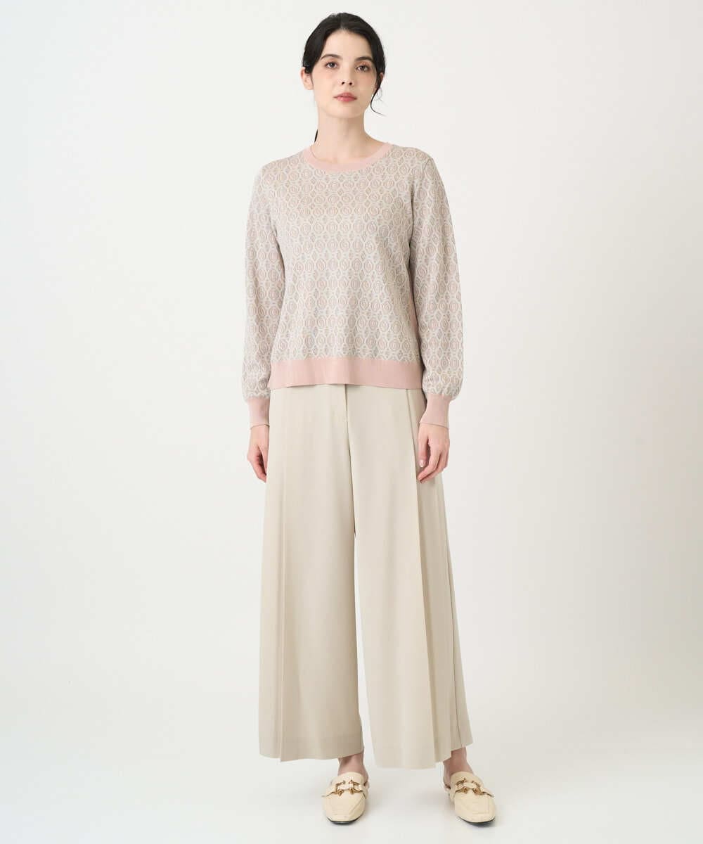 PRLEE15390 CHRISTIAN AUJARD(クリスチャン・オジャール) 2WAYストレッチワイドパンツ ベージュ