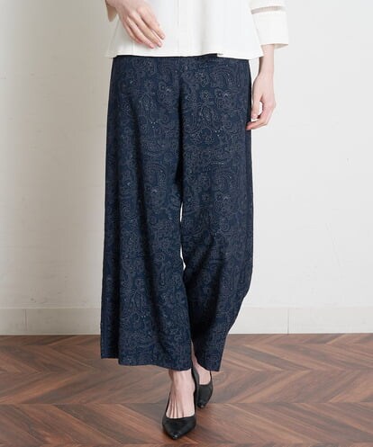 PRLES82360  [セットアップ対応]オパールペイズリープリントセミワイドパンツ