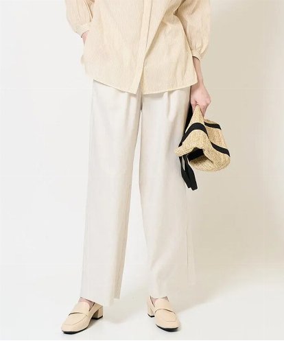 PRLGB20300 CHRISTIAN AUJARD [接触冷感･吸水速乾･紫外線防止]ウエストゴムセミワイドパンツ