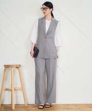 PRLGD21360 CHRISTIAN AUJARD(クリスチャン・オジャール) [セットアップ対応]セミワイドパンツ ベージュ系