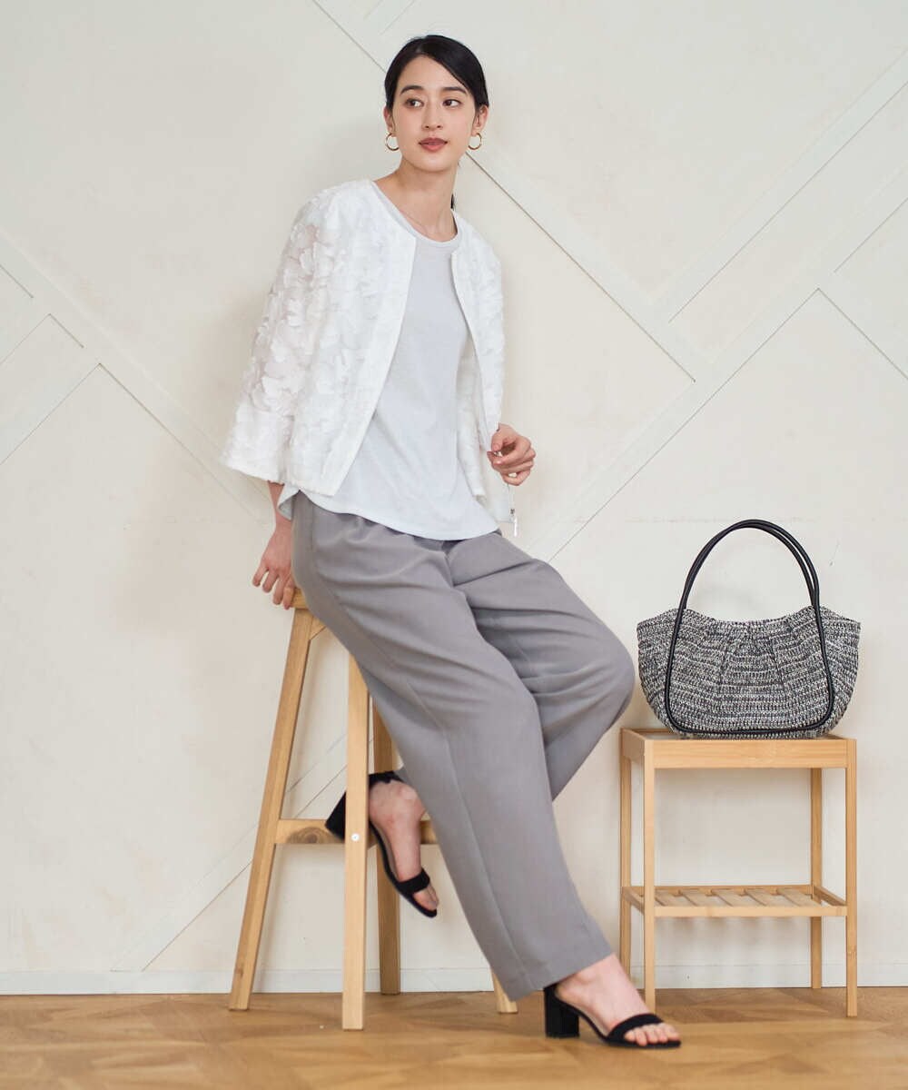 PRLGD21360 CHRISTIAN AUJARD(クリスチャン・オジャール) [セットアップ対応]セミワイドパンツ ベージュ系