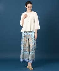 PRLGD25430 CHRISTIAN AUJARD(クリスチャン・オジャール) マリンブルーペーズリーパンツ ブルー系