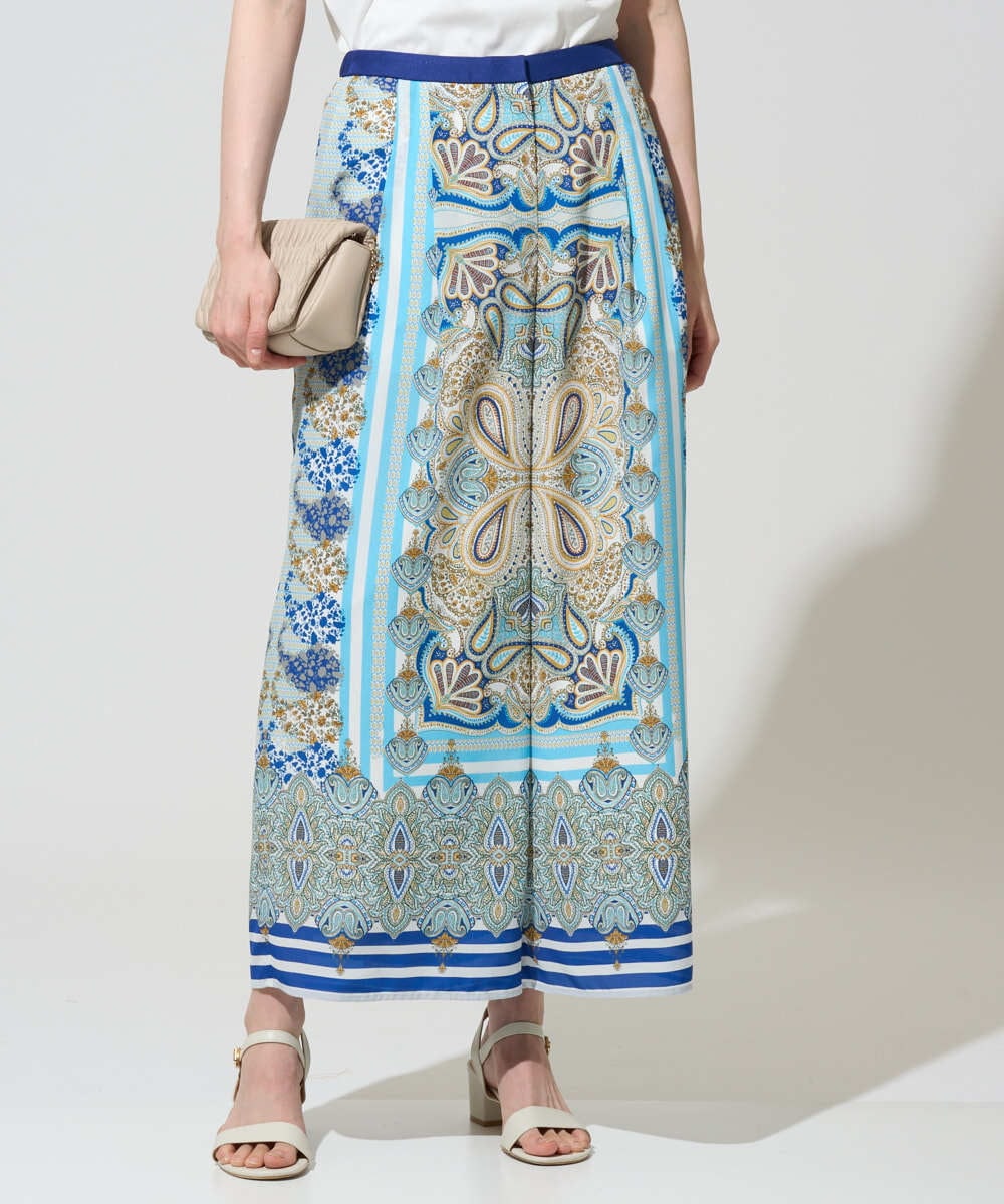 PRLGD25430 CHRISTIAN AUJARD(クリスチャン・オジャール) マリンブルーペーズリーパンツ ブルー系