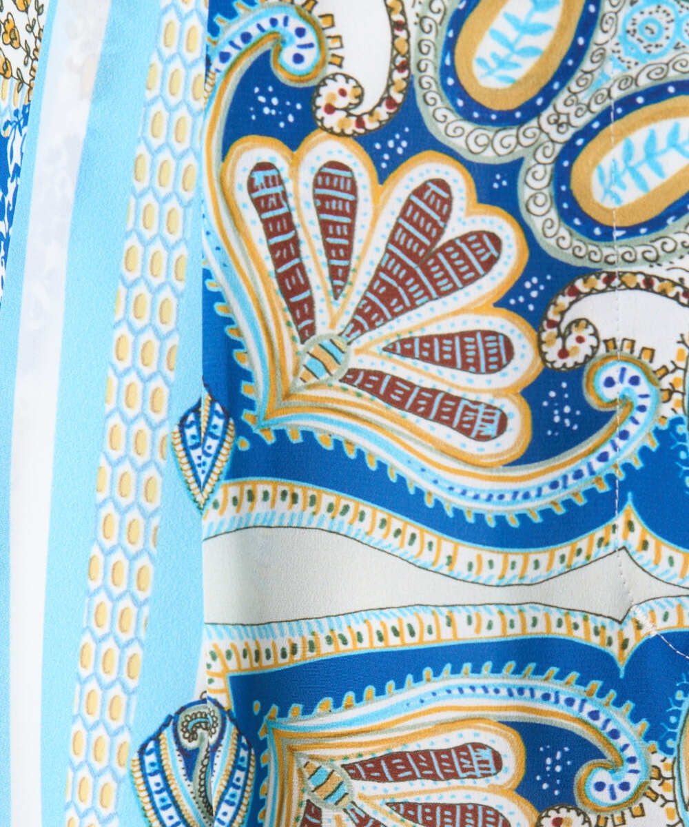 PRLGD25430 CHRISTIAN AUJARD(クリスチャン・オジャール) マリンブルーペーズリーパンツ ブルー系