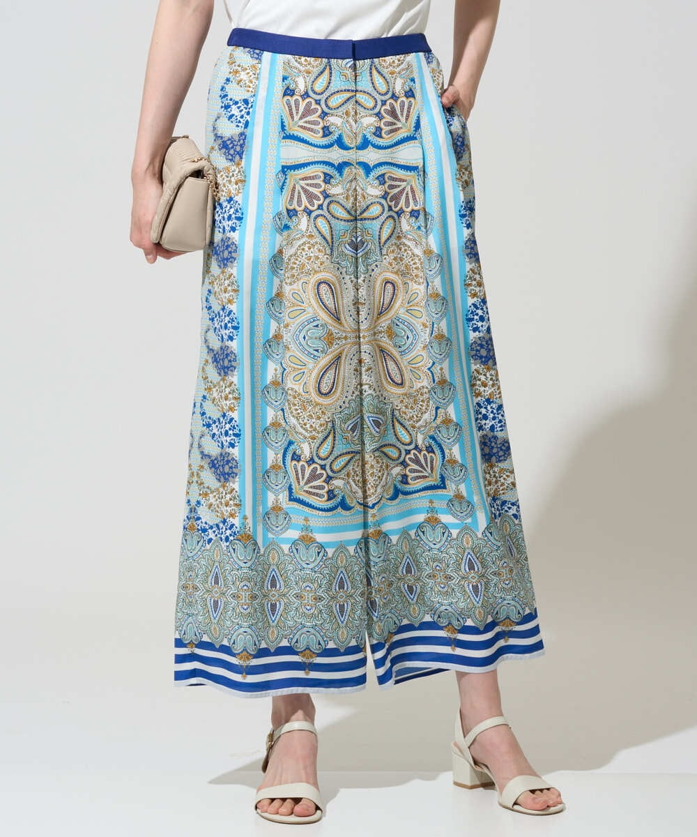 PRLGD25430 CHRISTIAN AUJARD(クリスチャン・オジャール) マリンブルーペーズリーパンツ ブルー系