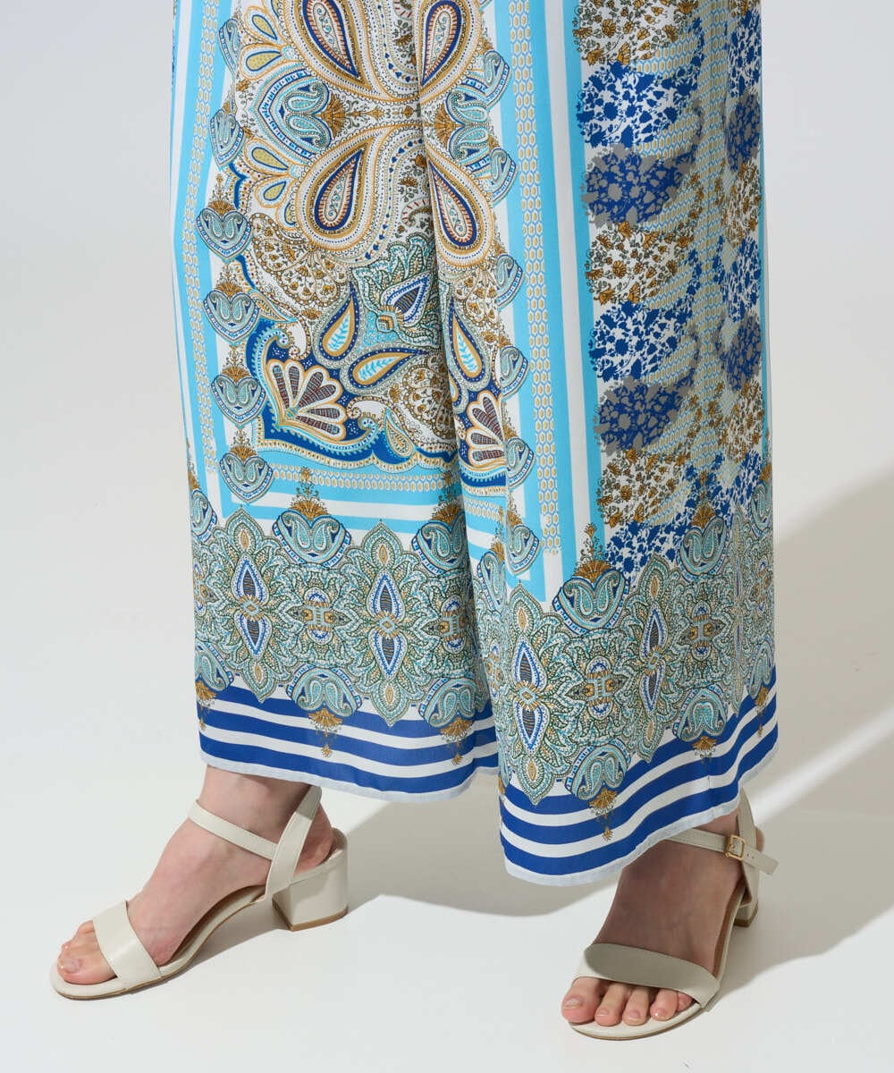 PRLGD25430 CHRISTIAN AUJARD(クリスチャン・オジャール) マリンブルーペーズリーパンツ ブルー系