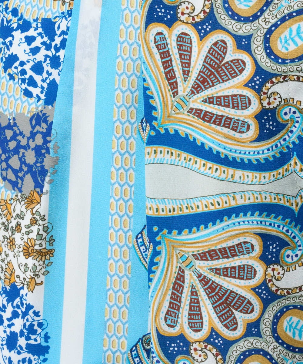 PRLGD25430 CHRISTIAN AUJARD(クリスチャン・オジャール) マリンブルーペーズリーパンツ ブルー系